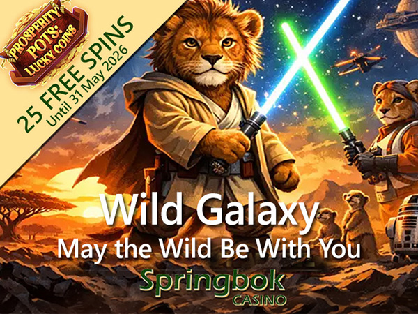 May the Wild Be with You: Springbok Casino Presents 'Wild Galaxy Month' with 25 Free Spins on Prosperity Pots