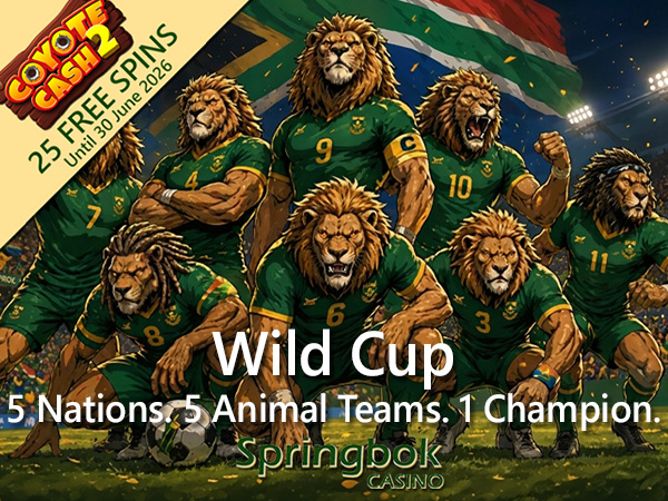 Springbok Casino Launches WILD CUP 2026 with 25 Free Spins on Coyote Cash 2