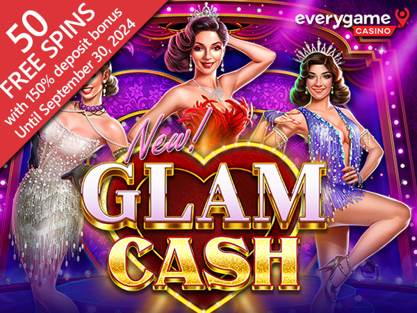 Everygame Casino Giving 50 Free Spins on Glitzy New Glam Cash with Sliding Reels