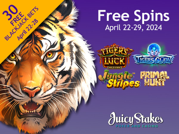 Depositing Players Can Unlock Up to 100 Free Spins on Four Ferocious Slots This Week at Juicy Stakes Casino