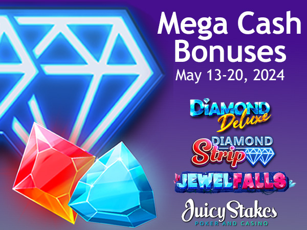 Win Mega Cash Bonuses on a Trio of Slots at Juicy Stakes Casino this Week