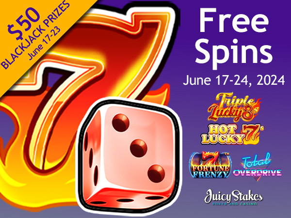 Extra Free Spins for Players and $50 Blackjack Bonuses at Juicy Stakes Casino on Four Dazzling Classic Betsoft Slots